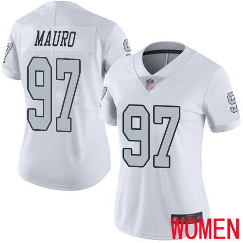 Oakland Raiders Limited White Women Josh Mauro Jersey NFL Football 97 Rush Vapor Untouchable Jersey
